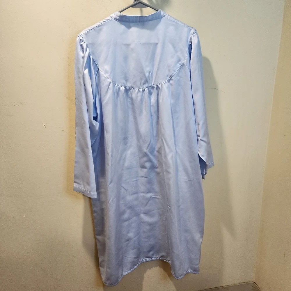KAY ANNA Light Blue Long Sleeve Nightgown with Lace Trim Sz L